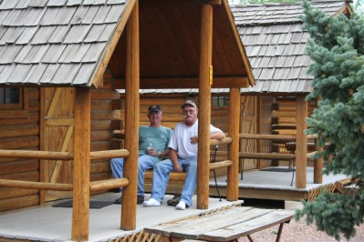 Steve and Jack Chat at Cabin